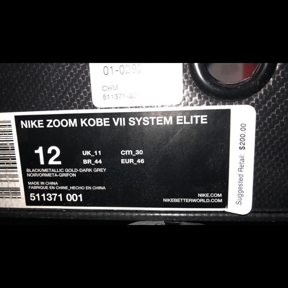 Other - Black Kobe Elite basketball shoes